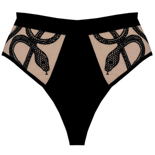 Thistle & Spire Medusa High Waist Bikini Bottom Toffee  - Bombing Bubble