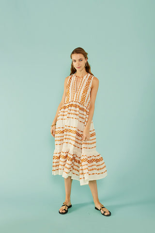 Nema Resort Wear Gloria midi dress - Bombing Bubble