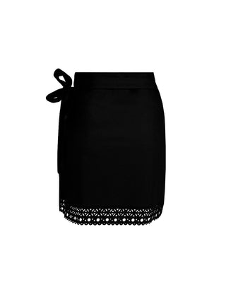 COUTURE OPENWORK Pareo - Black