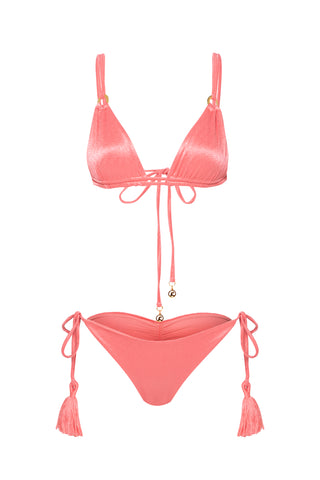 GIA AURELIANO PINK TRIANGLE BIKINI TOP