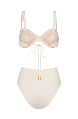 MADISON COLOR WAVE IVORY BIKINI BOTTOM