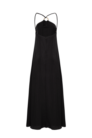 MAXINE COLOR WAVE BLACK LONG DRESS