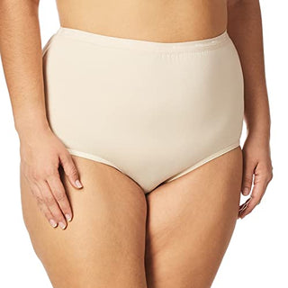 Bali Women's Stretch Brief Panty, Soft Taupe, XX-Large/9